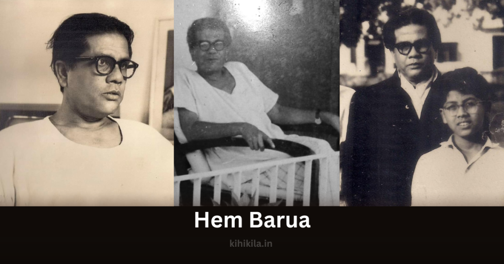 Hem Barua: The Inspiring Leader Who Gave Assam a Voice Hem Barua A portrait of Hem Barua, the renowned Assamese poet, politician, and advocate for Assamese culture and literature.