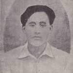 A historical portrait of Kushal Konwar, the Assamese freedom fighter who was martyred during India’s struggle for independence in 1943.