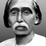 A black-and-white portrait of Padmanath Gohain Baruah, the first Assamese novelist and a prominent literary figure.