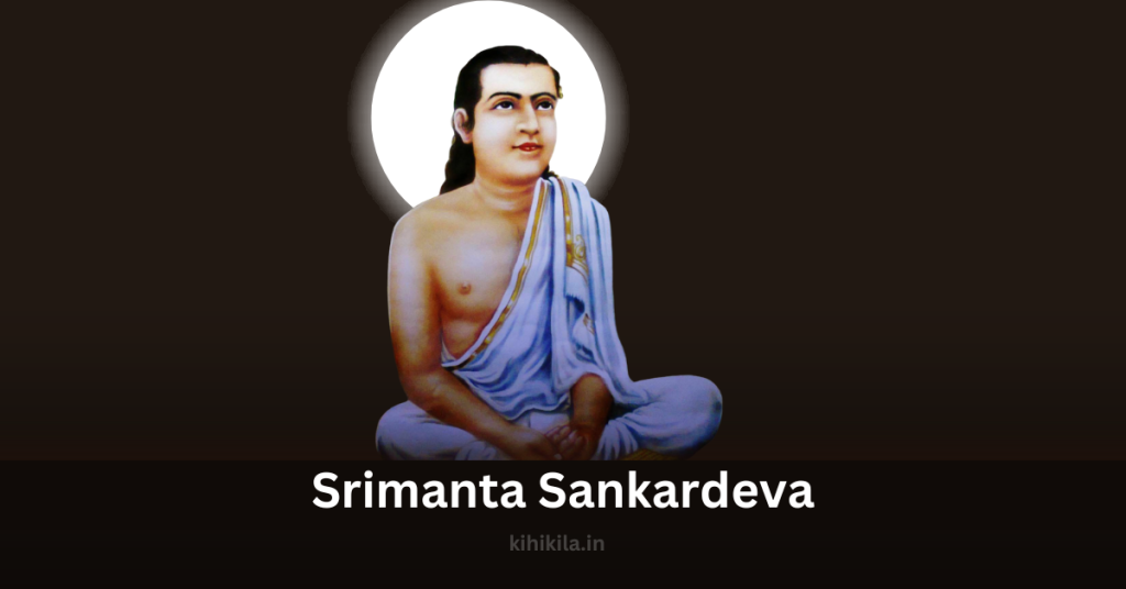 Srimanta Sankardeva: The Visionary Saint of Assam 1 A digital illustration of Srimanta Sankardeva, the Assamese saint, poet, and social reformer, known for his contributions to the Bhakti movement and Assamese culture.