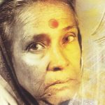 A portrait of Pratima Barua Pandey, the legendary Assamese folk singer known for reviving Goalpariya lokageet and preserving Rajbanshi cultural heritage.