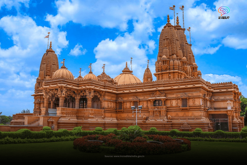 Dadra and Nagar Haveli and Daman and Diu: A Coastal Union Territory of Culture, History & Hidden Wonders The intricately carved facade of the Swaminarayan Temple, a spiritual landmark in Dadra and Nagar Haveli and Daman and Diu.