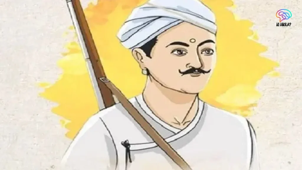 Mangal Pandey: Freedom Fighter Behind the 1857 Revolt Parveen Hooda A painting of Mangal Pandey, an Indian freedom fighter, holding a rifle and wearing a white turban and tunic.