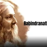 A painting of Rabindranath Tagore, a Nobel laureate and polymath, with a long beard and flowing hair.