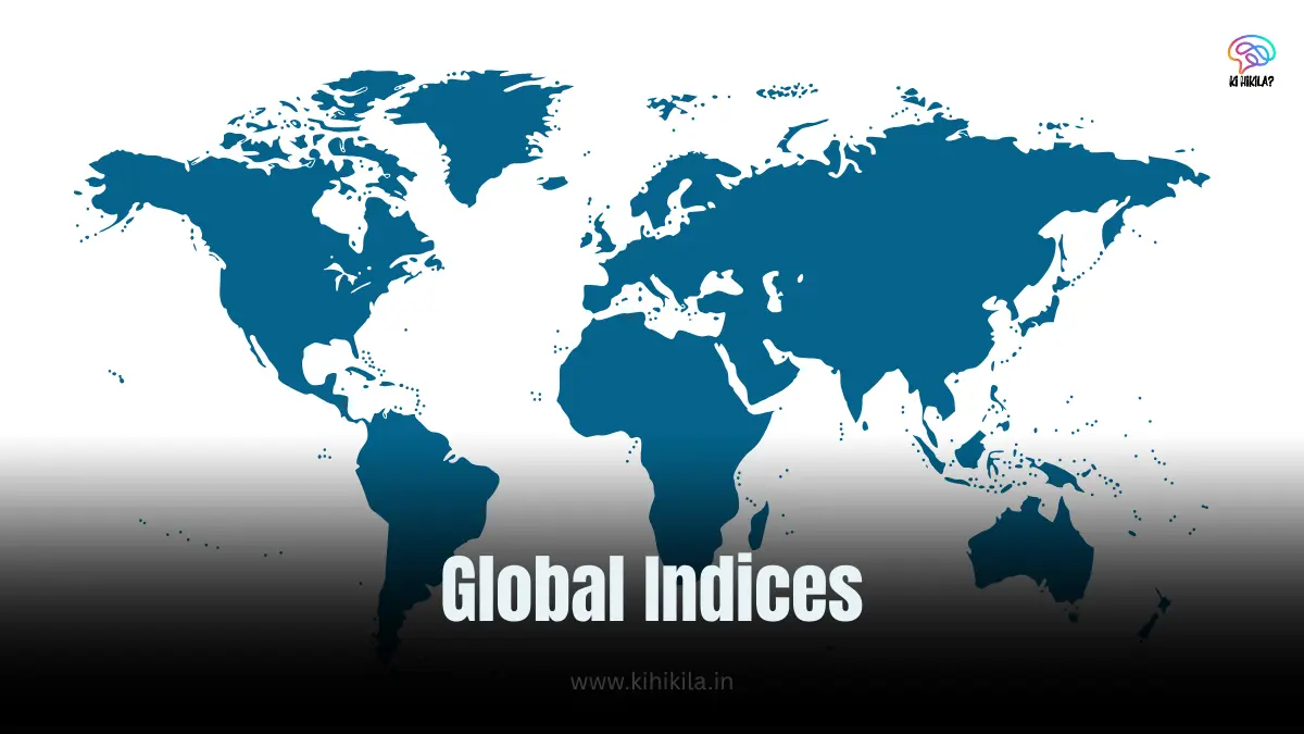 This should be a concise description for visually impaired users. It should identify the key elements: "An illustration showing various charts and icons related to ranking in global indices.