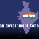 A map of India with the Indian flag and the text "Indian Government Schemes," representing various initiatives.