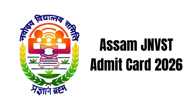 Assam JNVST Admit Card 2026