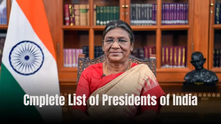 Cmplete List of Presidents of India