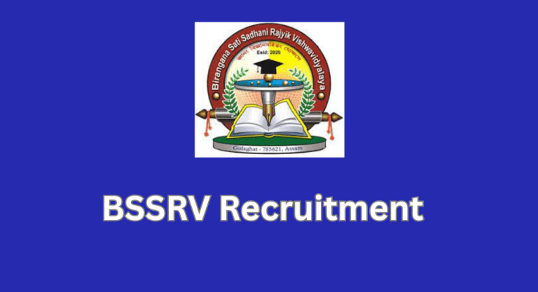 BSSRV Recruitment