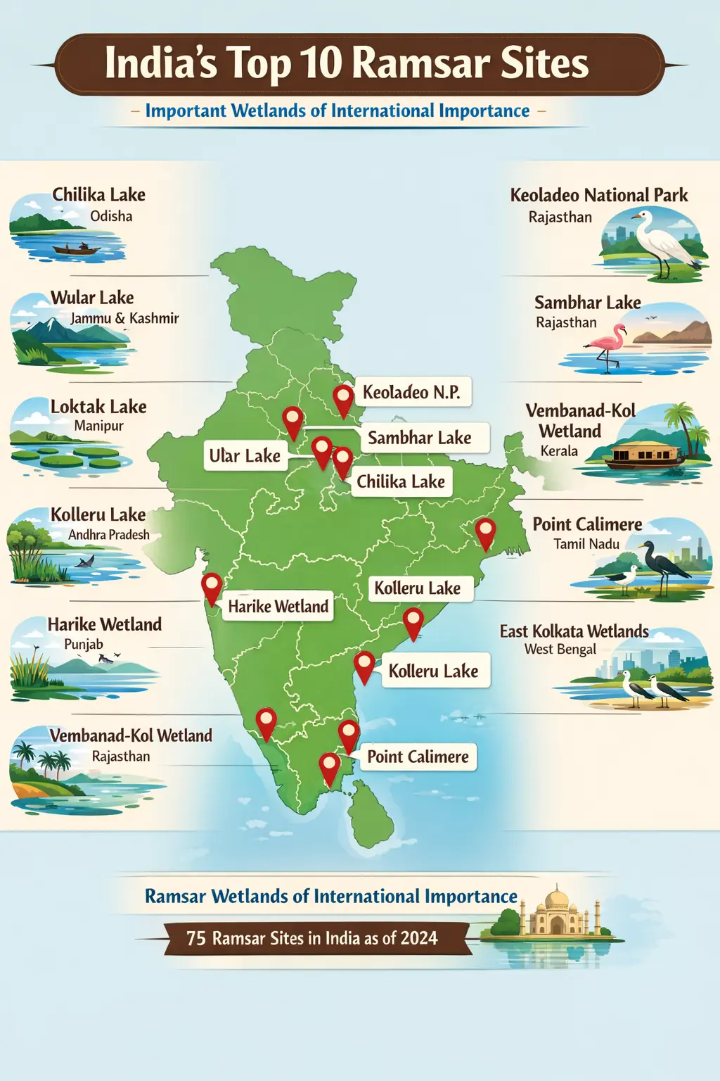 India's Top 10 Ramsaar Sites