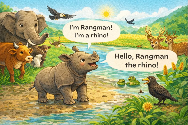 Gad Povaleer Joy: Rangman the Brave Rhino Calf Learns to Speak His Name Gad Povaleer Joy