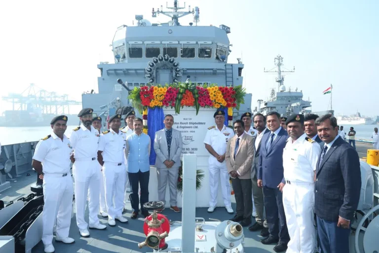 GRSE Delivers Fifth Warship to Navy