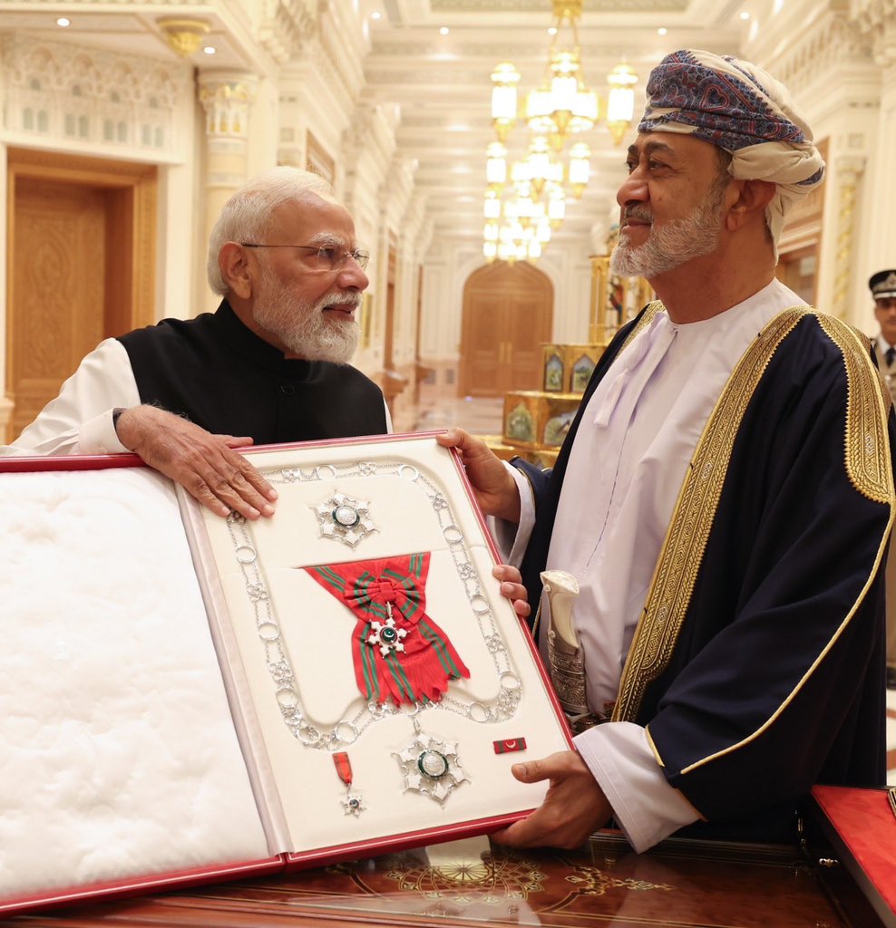 Oman Honours PM Modi With Top Civilian Award Oman Honours PM Modi