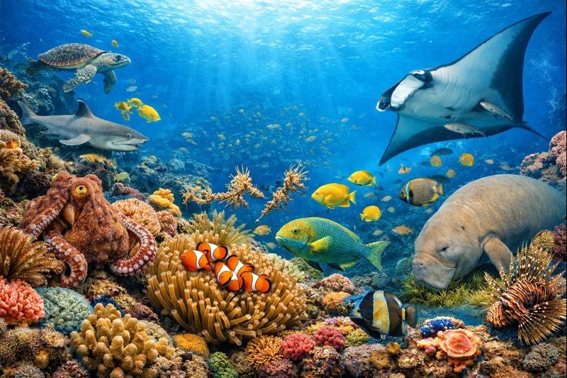 Underwater Adventure with Exotic Marine Life