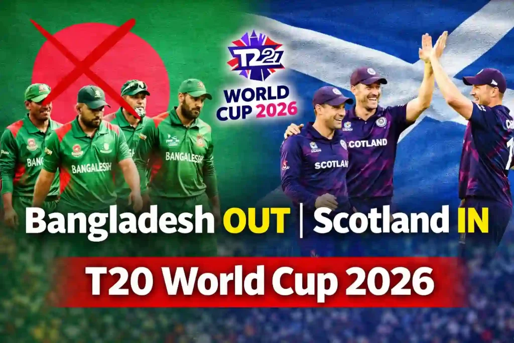 ICC Scotland T20 World Cup 2026 Replacement Shakes Tournament Plans ICC Scotland T20 World Cup 2026