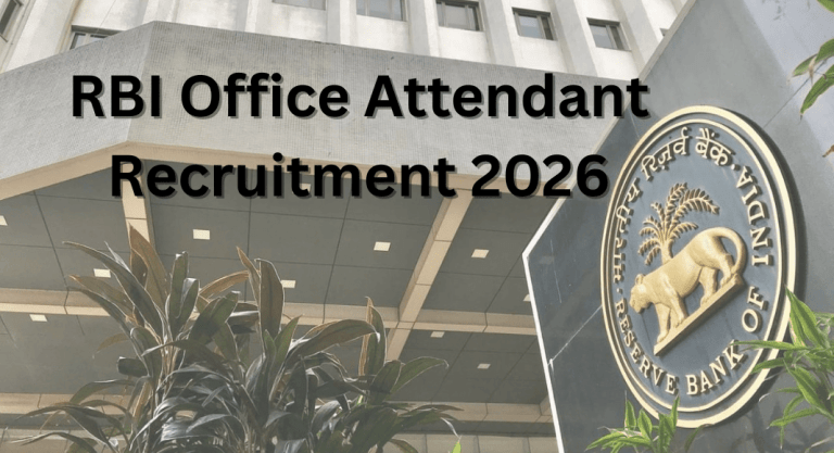 RBI Office Attendant Recruitment