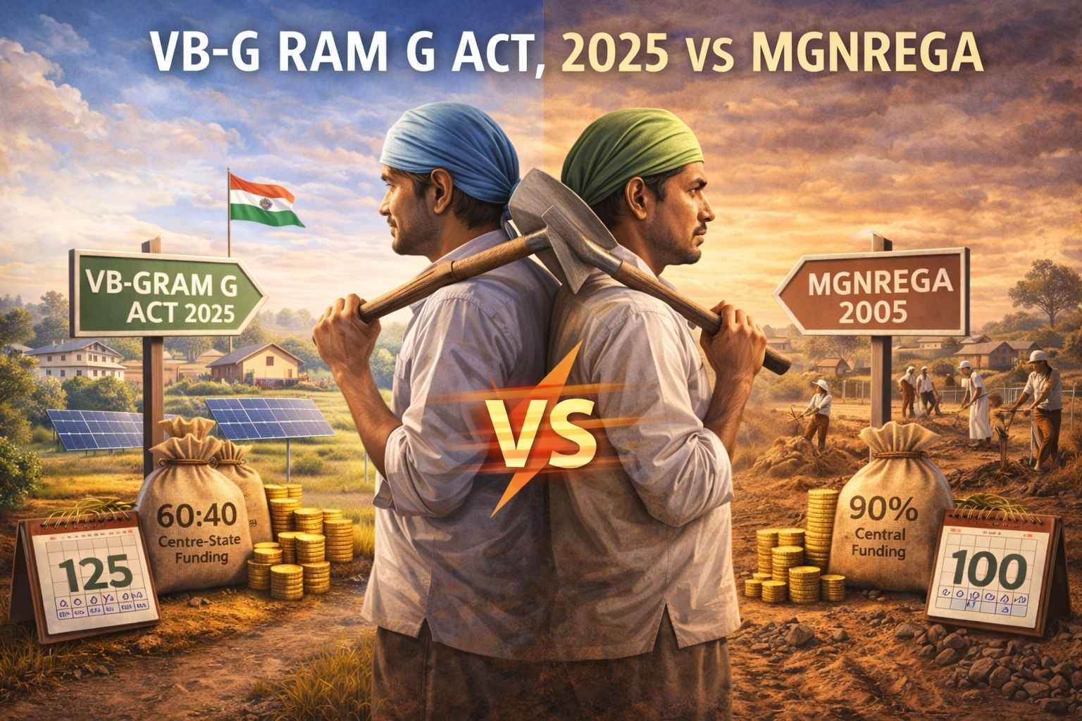Viksit Bharat Rozgar Act vs MGNREGA