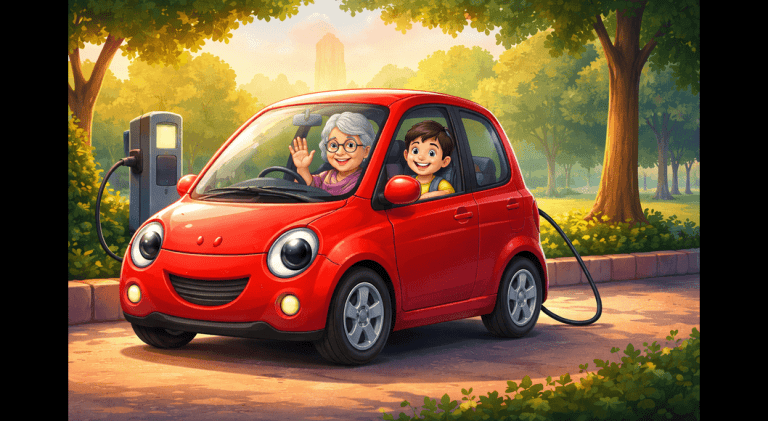 The Magical Green Car Story for Kids