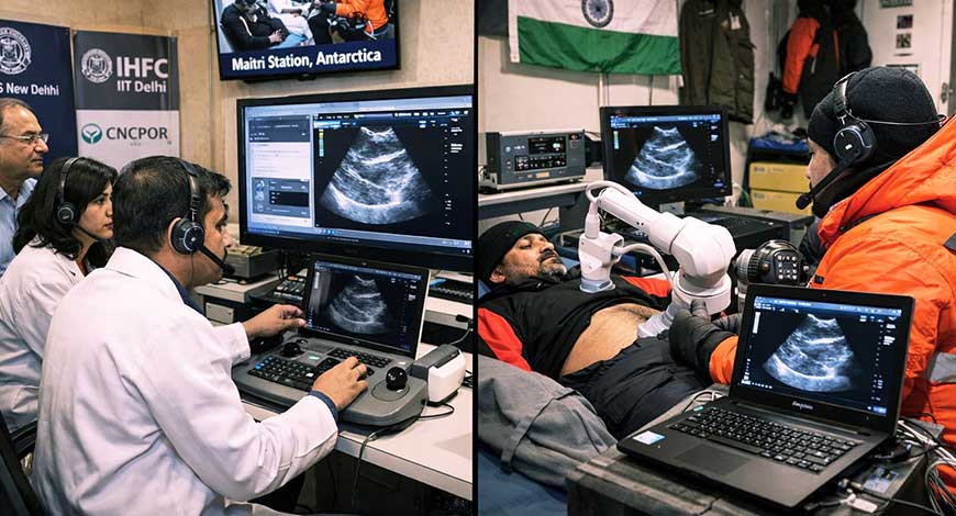 Remote Ultrasound in Antarctica By AIIMS Remote Ultrasound in Antarctica