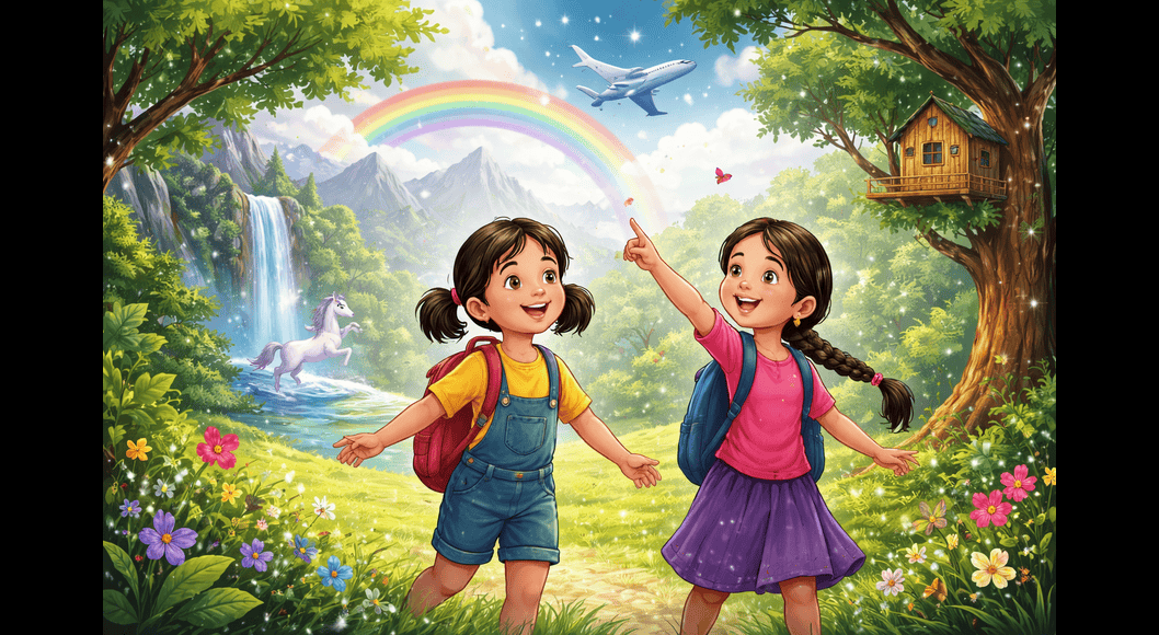 Two Little Girls Dream
