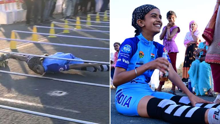 Shrishti Sharma Limbo Skating Record