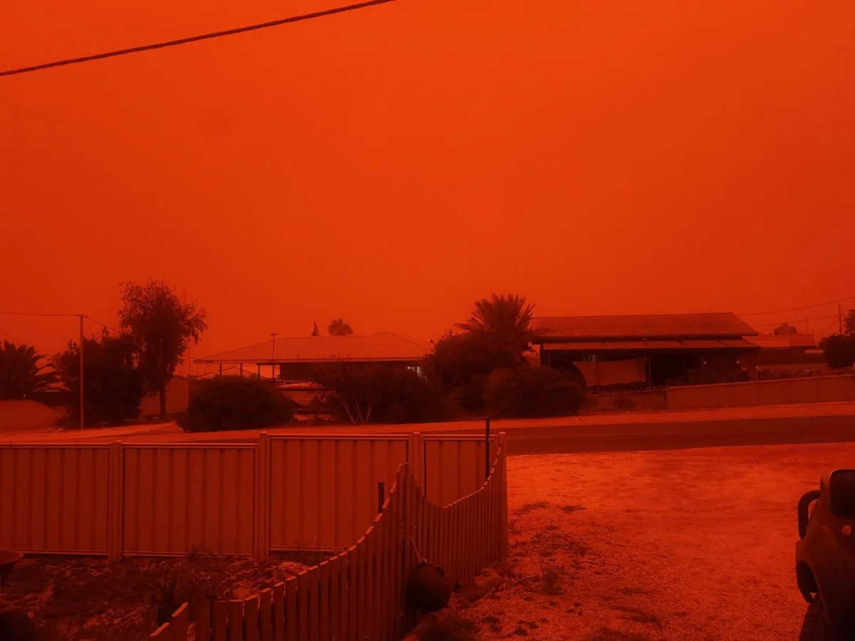 Australia Red Sky Dust Storm