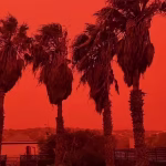 Australia Red Sky Dust Storm
