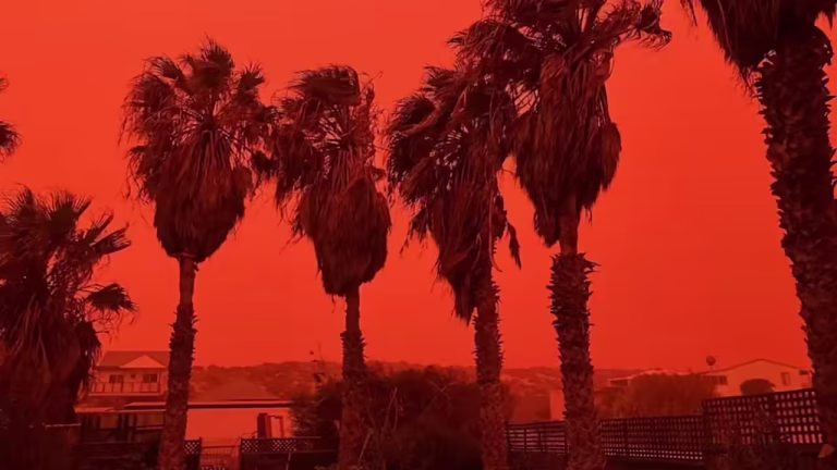 Australia Red Sky Dust Storm