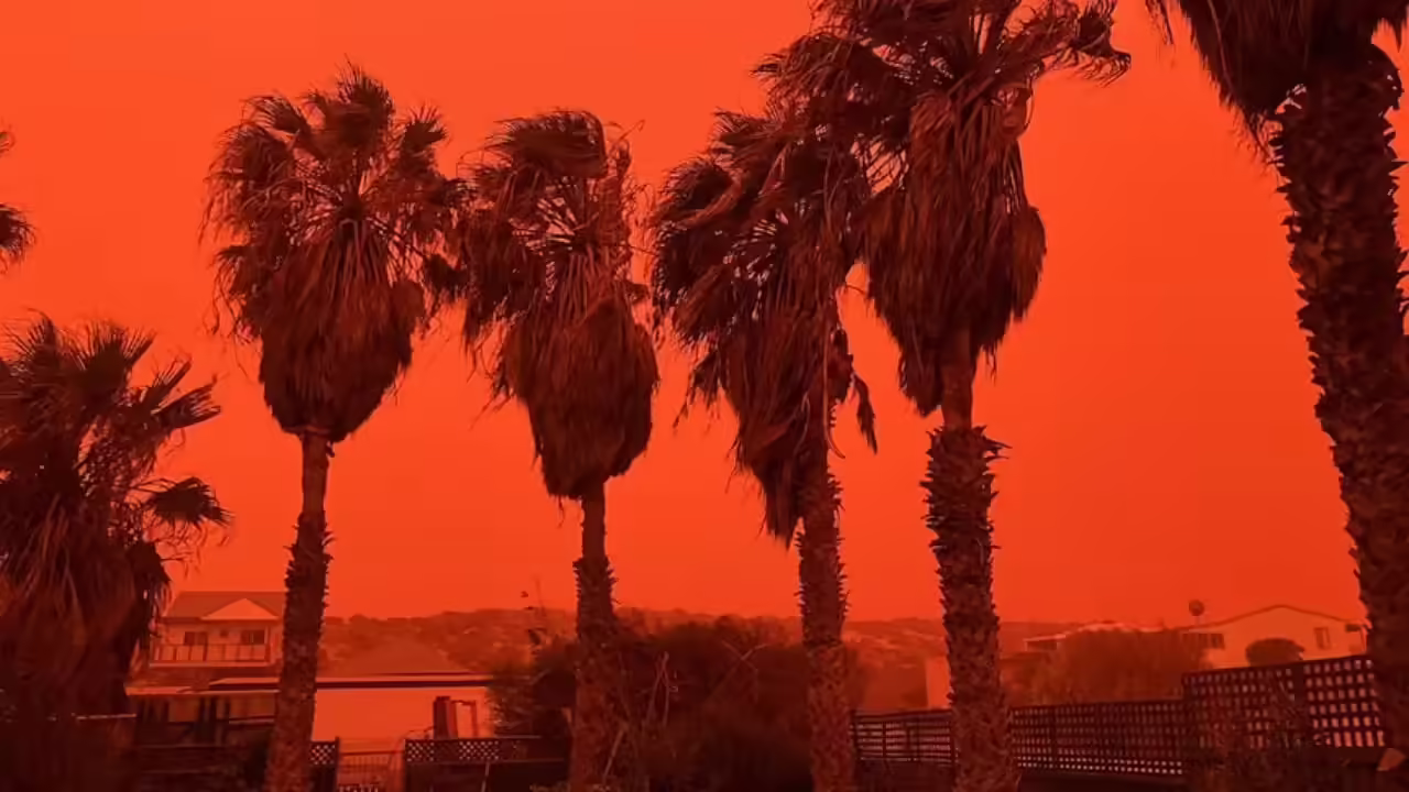 Australia Red Sky Dust Storm
