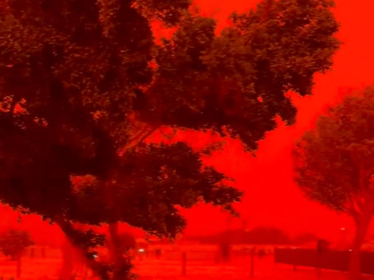 Australia Red Sky Dust Storm