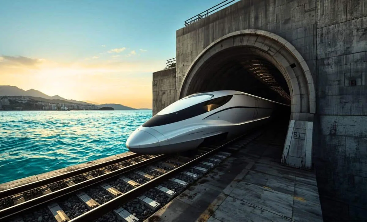 China Undersea Tunnel Train
