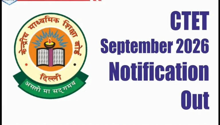 CTET September 2026 Notification