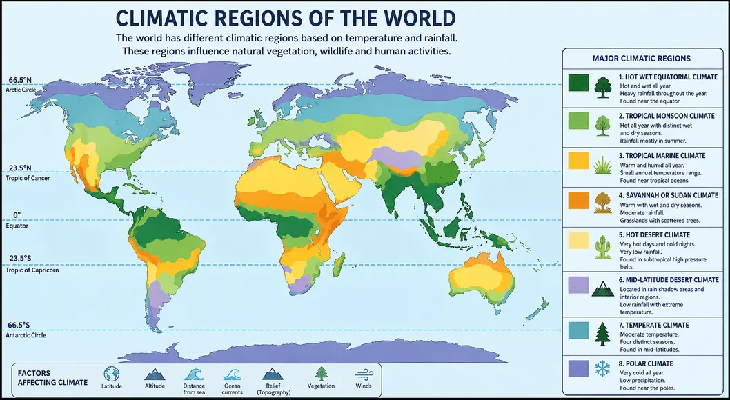 Climatic Regions of World: Major Types and Their Characteristics(Part-I) GATE Online Form Climatic Regions