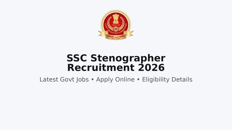 SSC Stenographer Recruitment