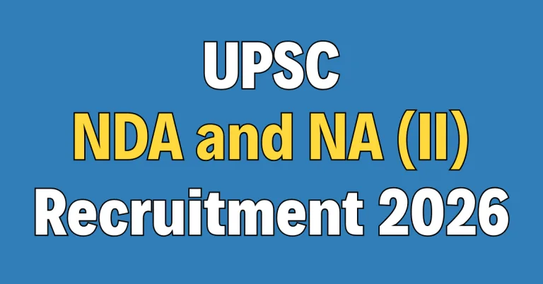 UPSC NDA & NA (II) Recruitment