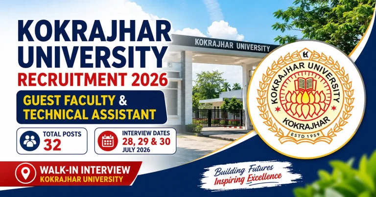 Kokrajhar University Faculty Recruitment