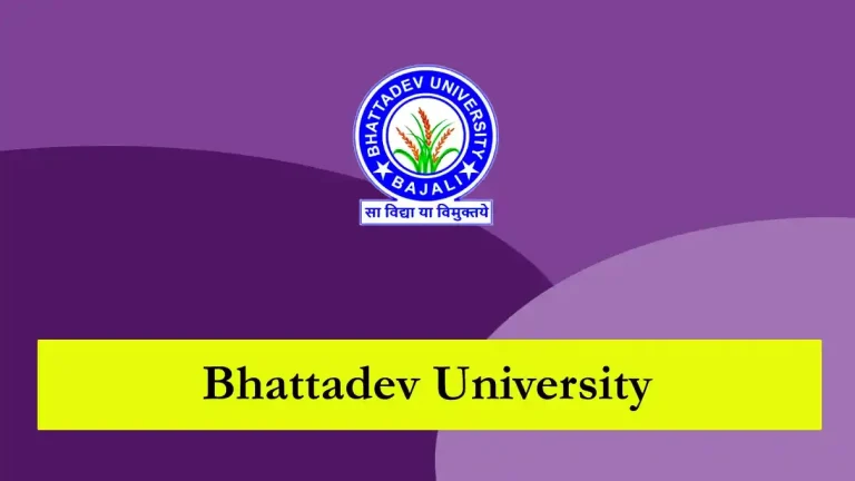 Bhattadev University Recruitment