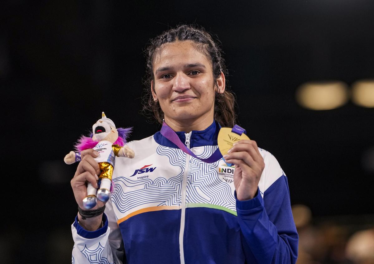 India Women Boxing Gold at CWG GIFT City India Women Boxing