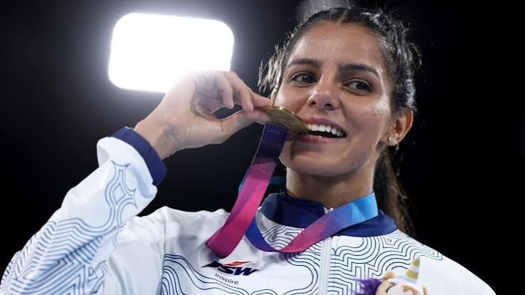 India Women Boxing Gold at CWG GIFT City India Women Boxing