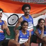 Mixed 4x400m Relay Silver for India Mixed 4x400m Relay Mixed 4x400m Relay