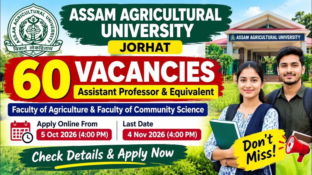 AAU Jorhat Faculty Recruitment